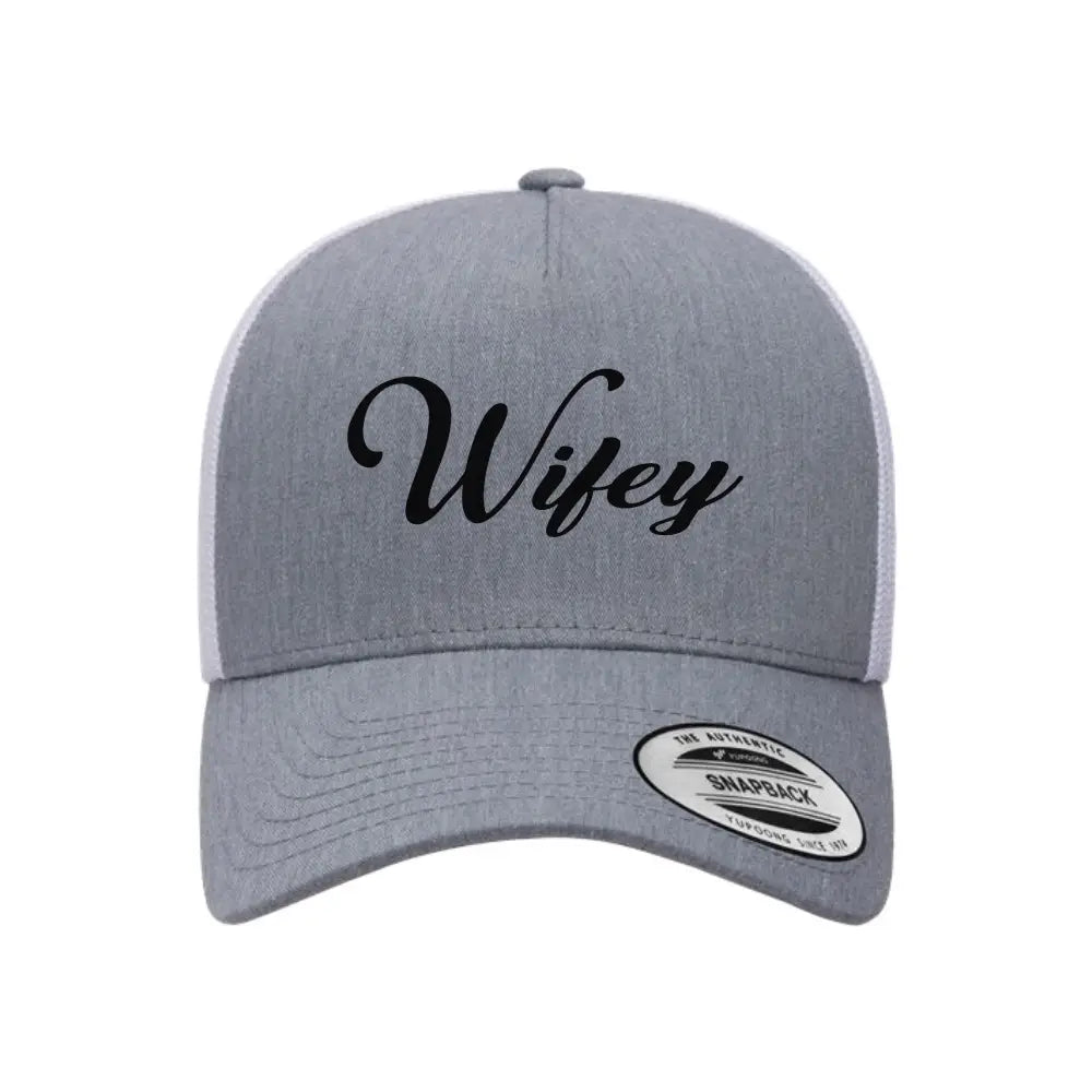 Embroidered Wifey Mesh Trucker Hat Classic Snapback Cap