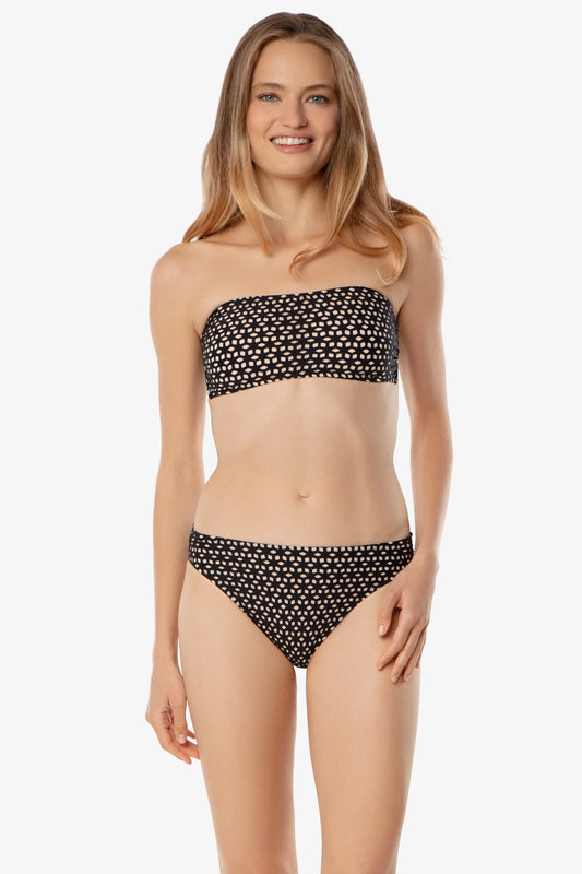 Black Laser Cut Higher Leg Paradise Bottom Helen Jon