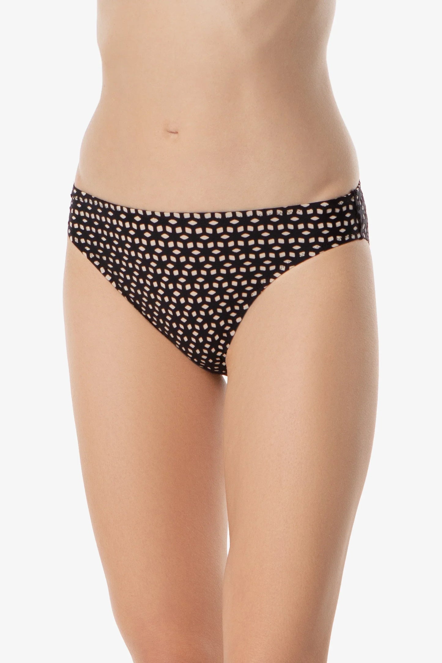 Black Laser Cut Higher Leg Paradise Bottom Helen Jon