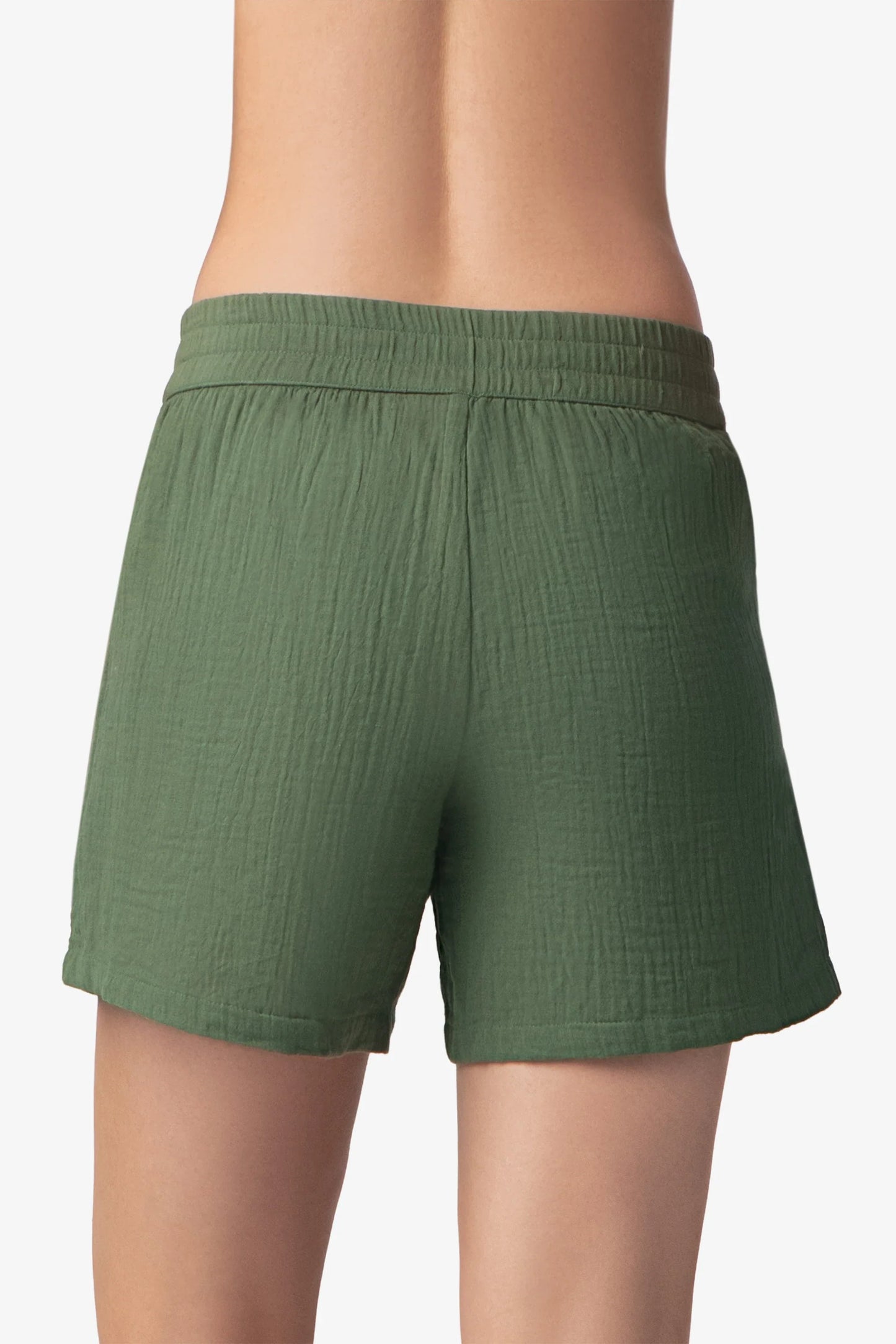 Island Fatigue Green Shorts Pull On 100% Organic Cotton