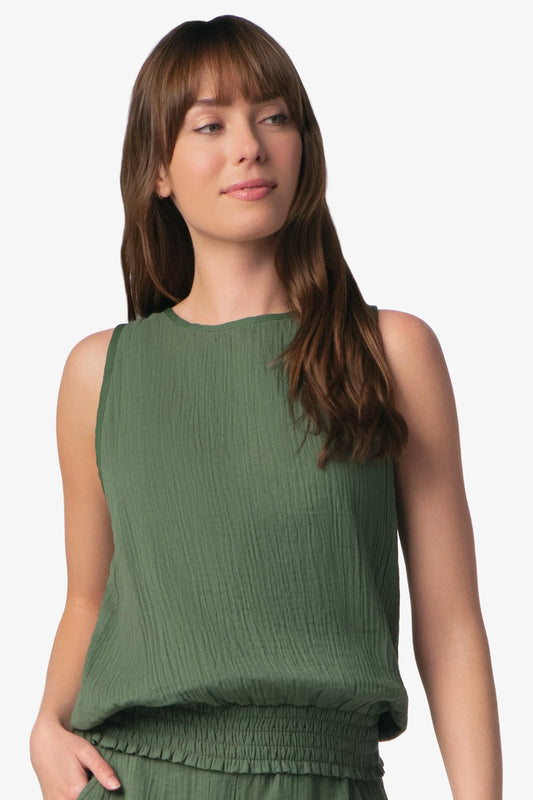 Island Sleeveless Fatigue Top 100% Organic Cotton Helen Jon