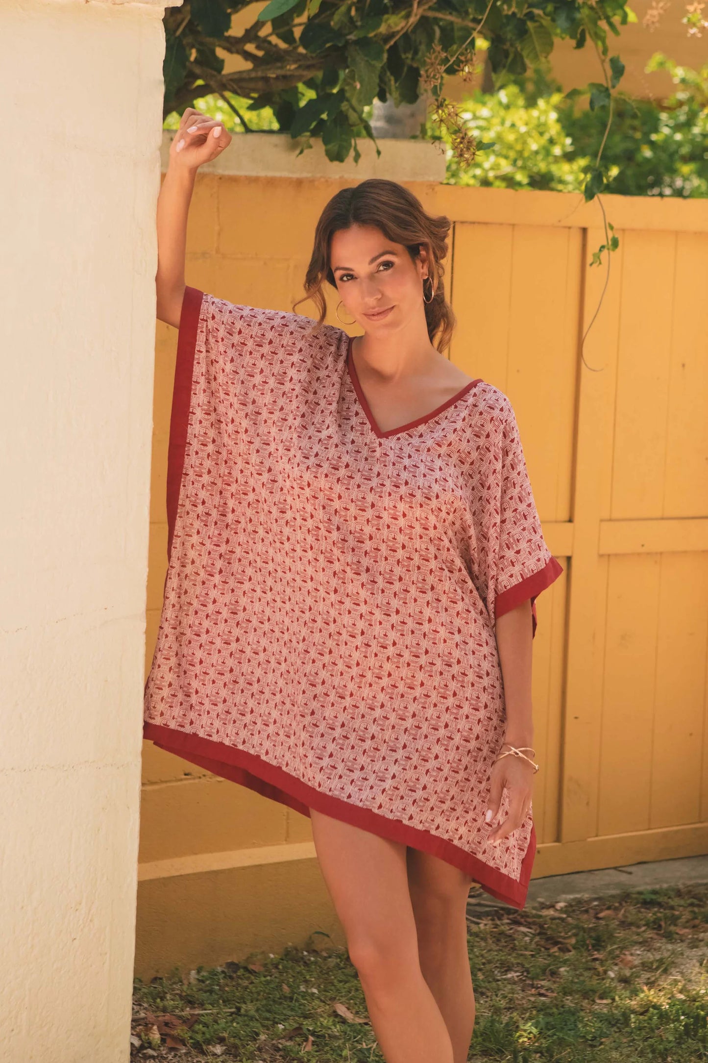 Links Bold Print Short Caftan Helen Jon