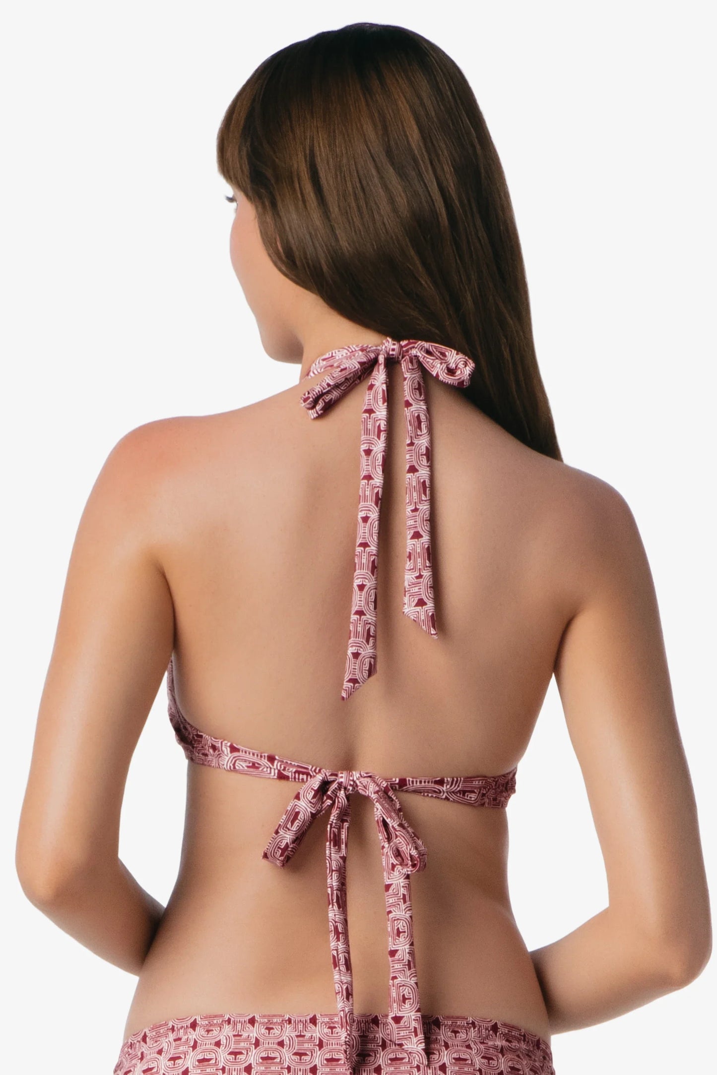 Tortoise Halter Links Swimwear Top Helen Jon