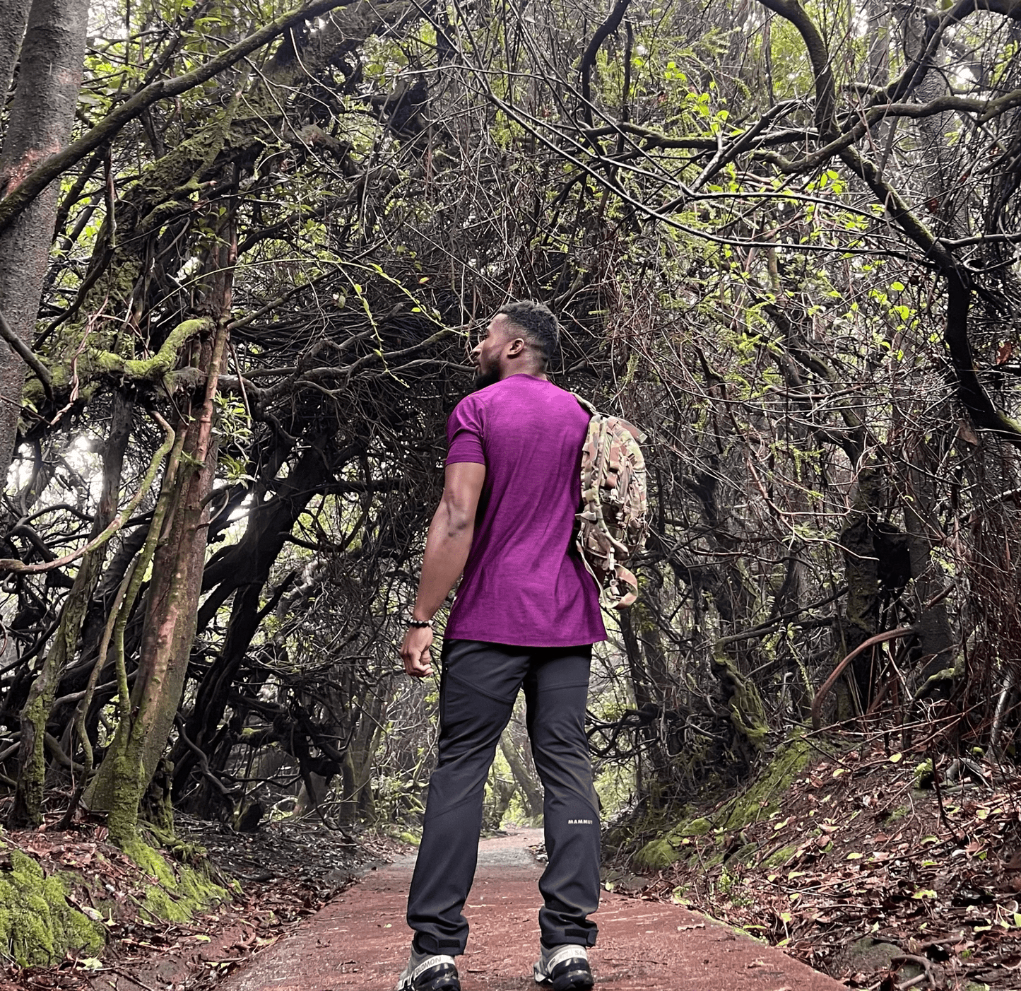 Heritage Purple Athleisure Tee Lightweight Performance Shirt