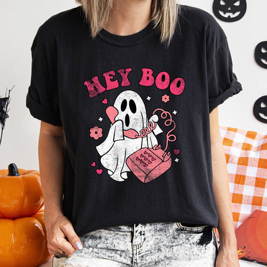 Hey Boo Retro Halloween Comfort Colors T-shirt