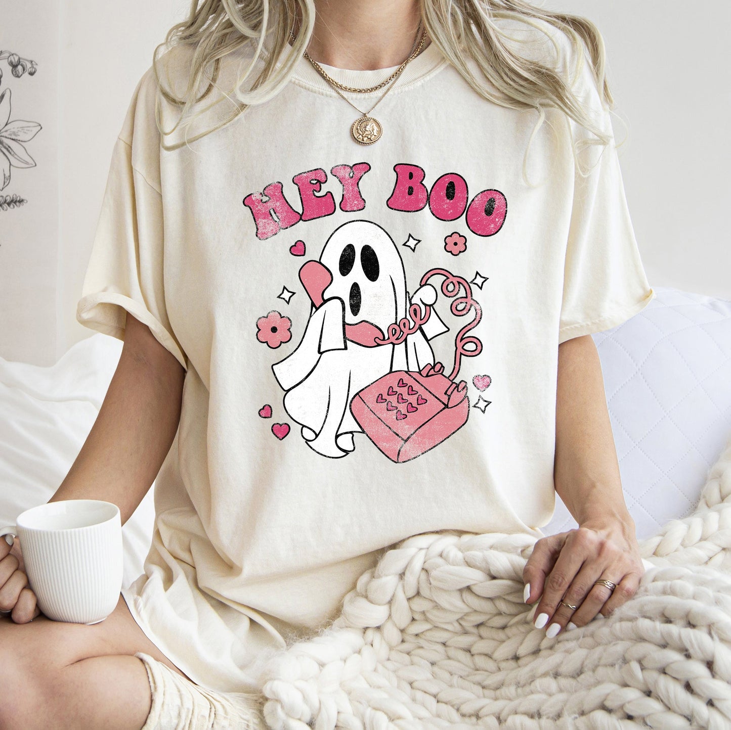 Hey Boo Retro Halloween Comfort Colors T-shirt