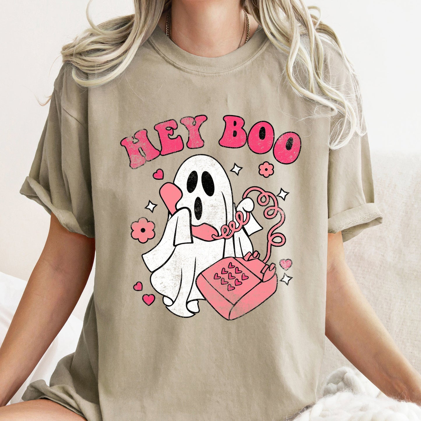 Hey Boo Retro Halloween Comfort Colors T-shirt