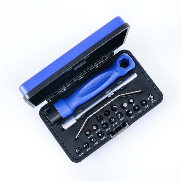 Premium Guitar Tech Screwdriver and Wrench Set with Key Bits Music Nomad MN229