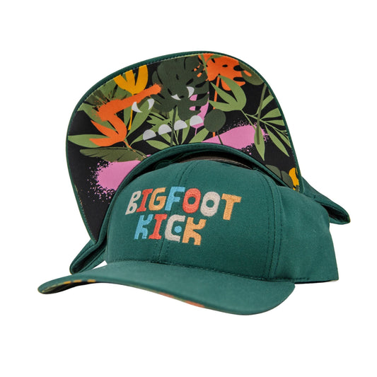 Hidden Bigfoot Embroidered Hat with Leather Closure