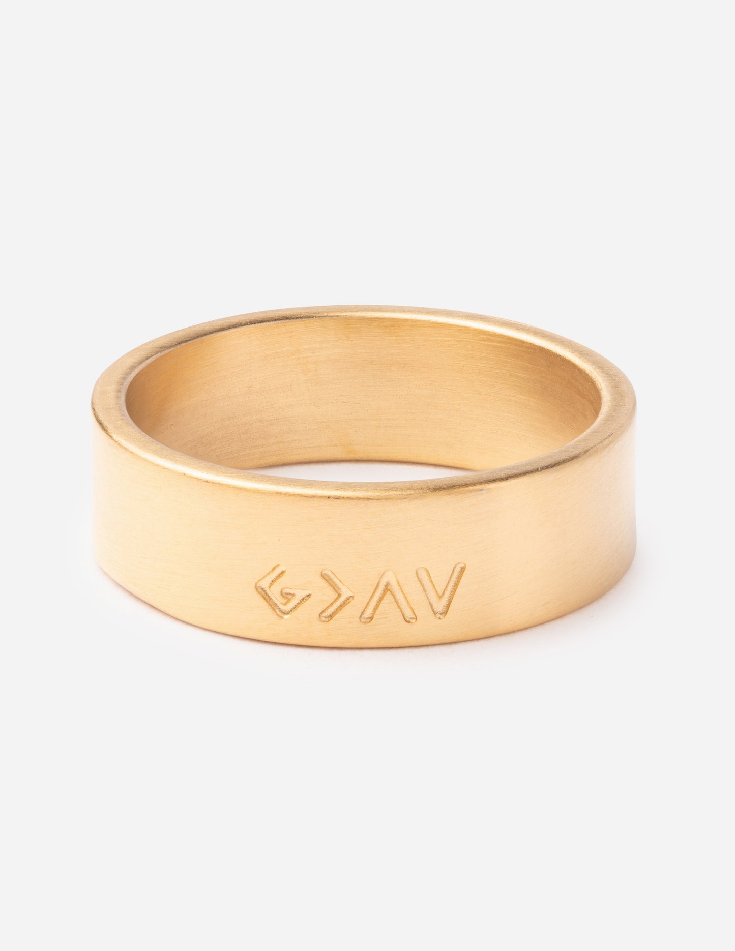 Highs and Lows Matte Gold Ring Unisex 316L Stainless Steel