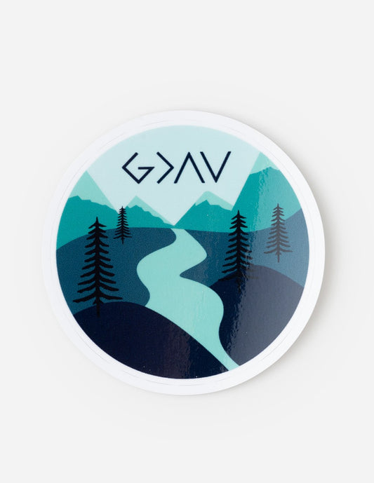 Mountain Sticker Durable Weather Resistant Highs and Lows
