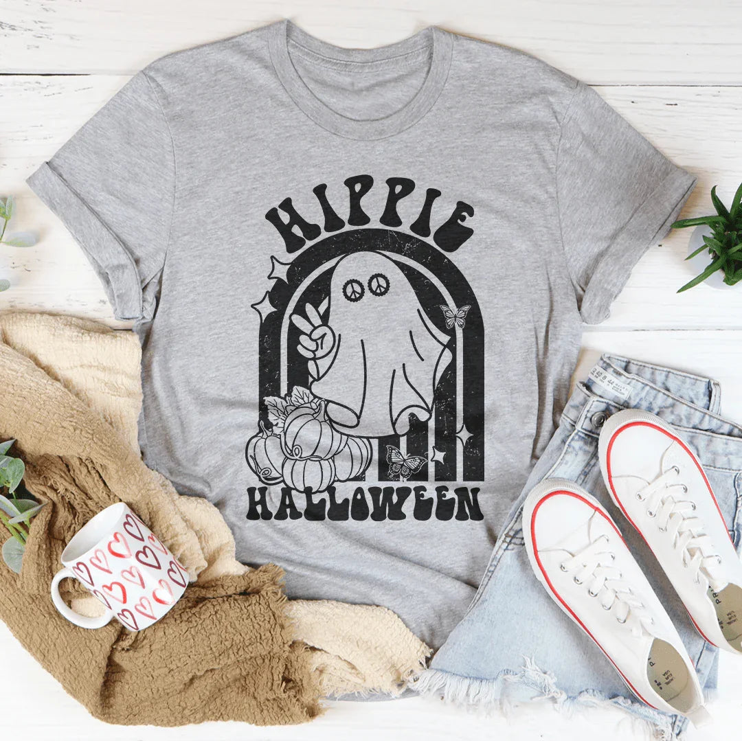 Hippie Halloween Cotton Tee Peachy Sunday