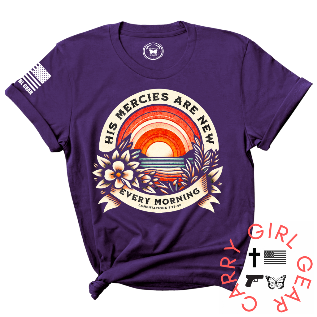 HIS MERCIES Soft Cotton Fit Tee Carry Girl Gear