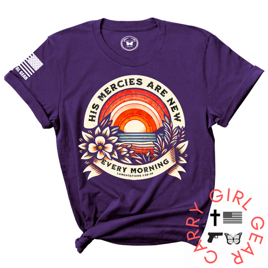 HIS MERCIES Soft Cotton Fit Tee Carry Girl Gear