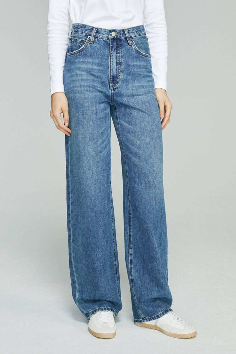 Whitefish High Rise Wide Jeans Mid-weight Denim Coney Island