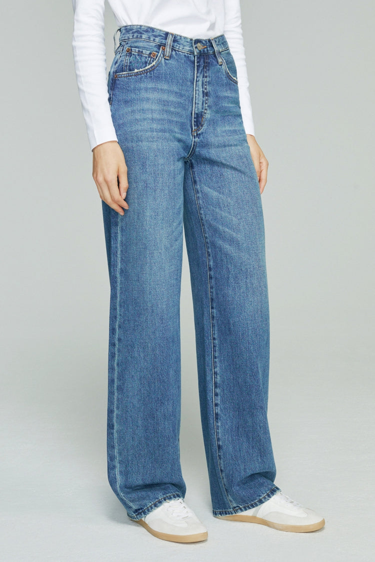 Whitefish High Rise Wide Jeans Mid-weight Denim Coney Island