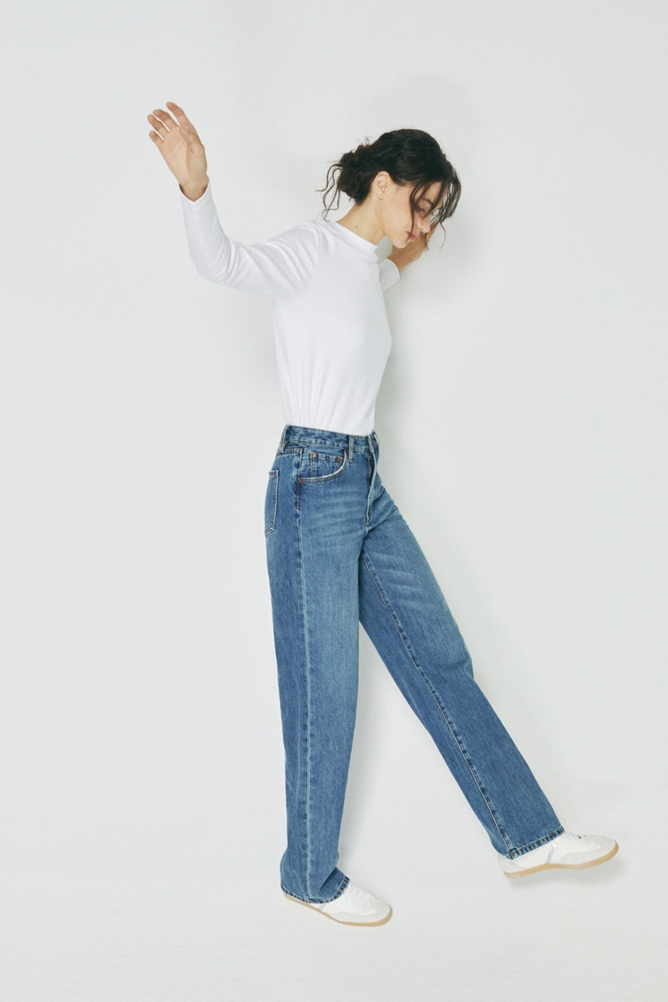 Whitefish High Rise Wide Jeans Mid-weight Denim Coney Island