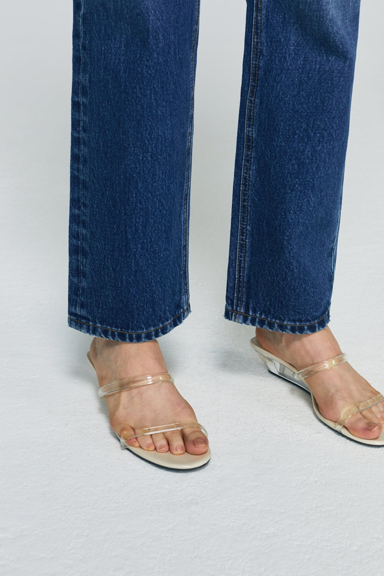 High Rise Straight Ankle Jeans Mid-weight Denim Manhattan HJ160