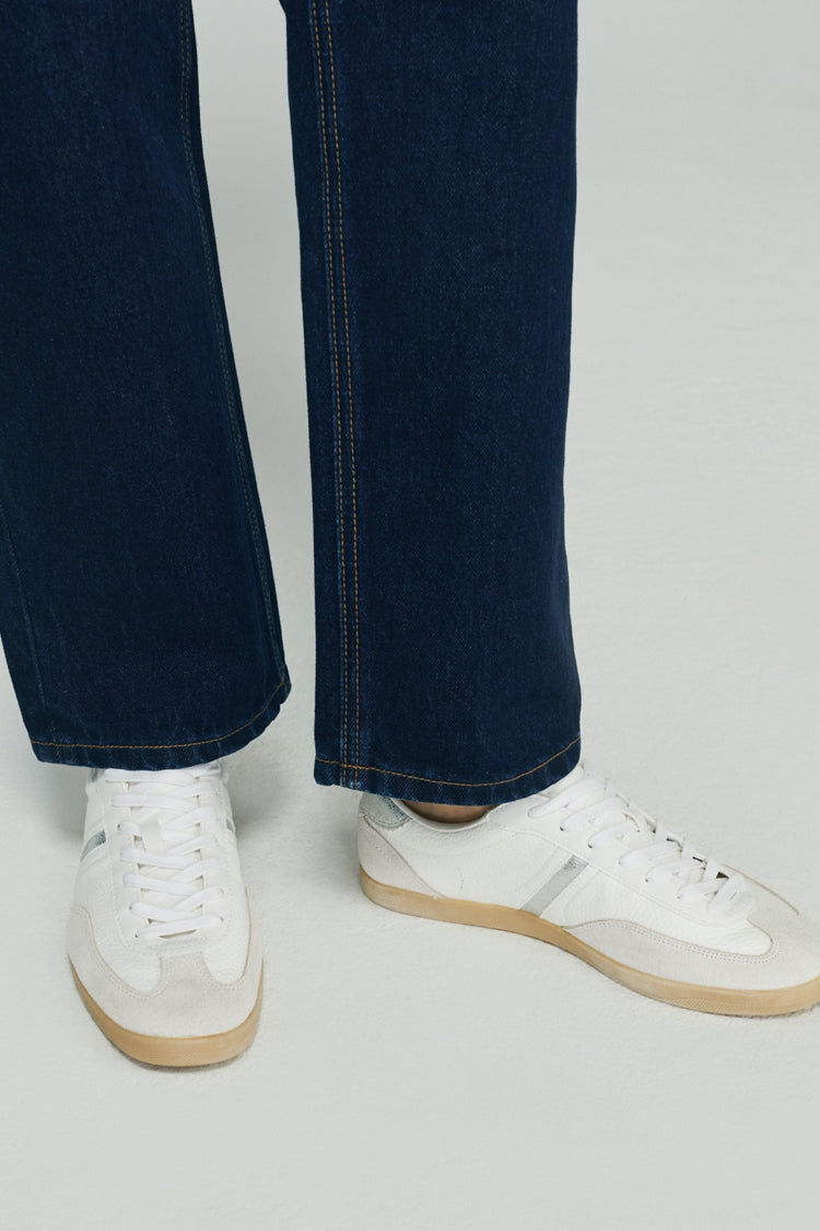 High Rise Straight Ankle Jeans Mid-weight Denim Manhattan HJ160