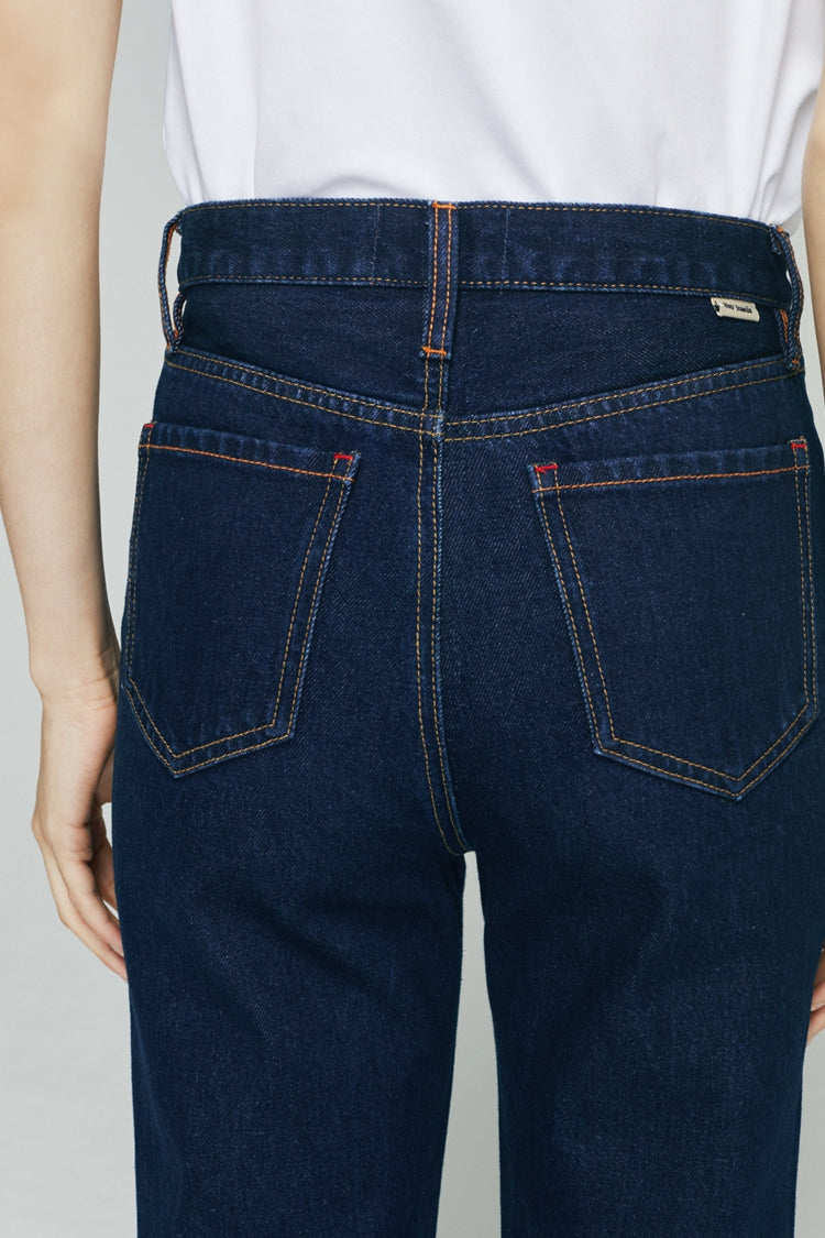 High Rise Straight Ankle Jeans Mid-weight Denim Manhattan HJ160