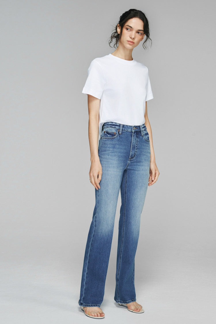 Barbara High Rise Bootcut Jeans Stretch Denim HJ004