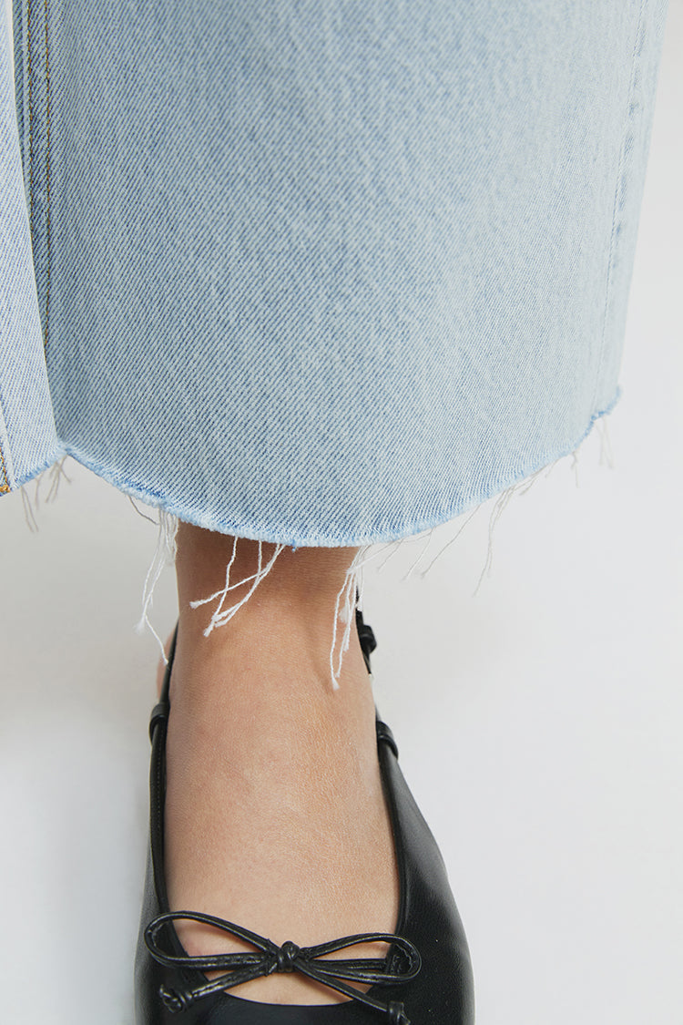 Moon Curve Raw Hem High-Rise Wide-Leg Crop Jeans Hey Joanie