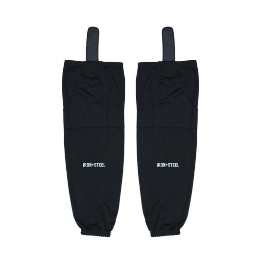 Iron+Steel Black Velcro Performance Hockey Socks