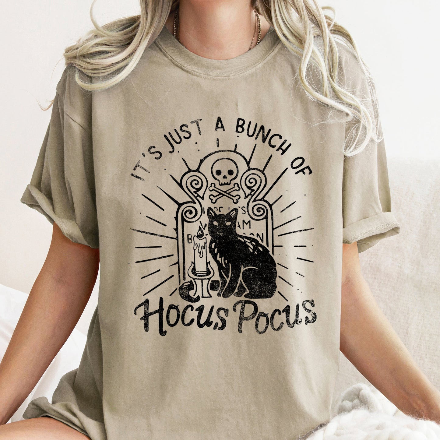Hocus Pocus Retro Halloween Comfort Colors Tshirt It's Just A Bunch Of Hocus Pocus