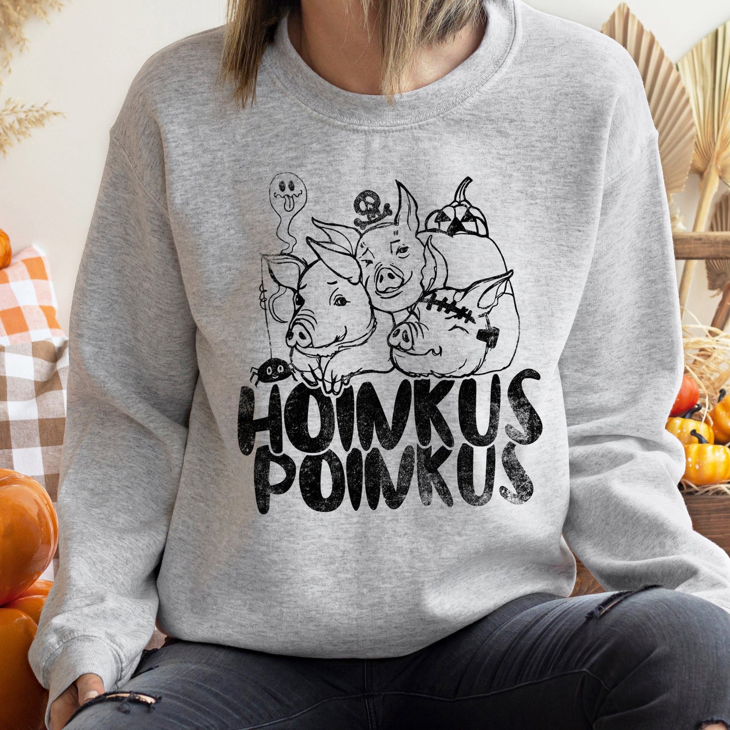 Hoinkus Poinkus Halloween Sweatshirt Soft Fleece Graphic Sweatshirt