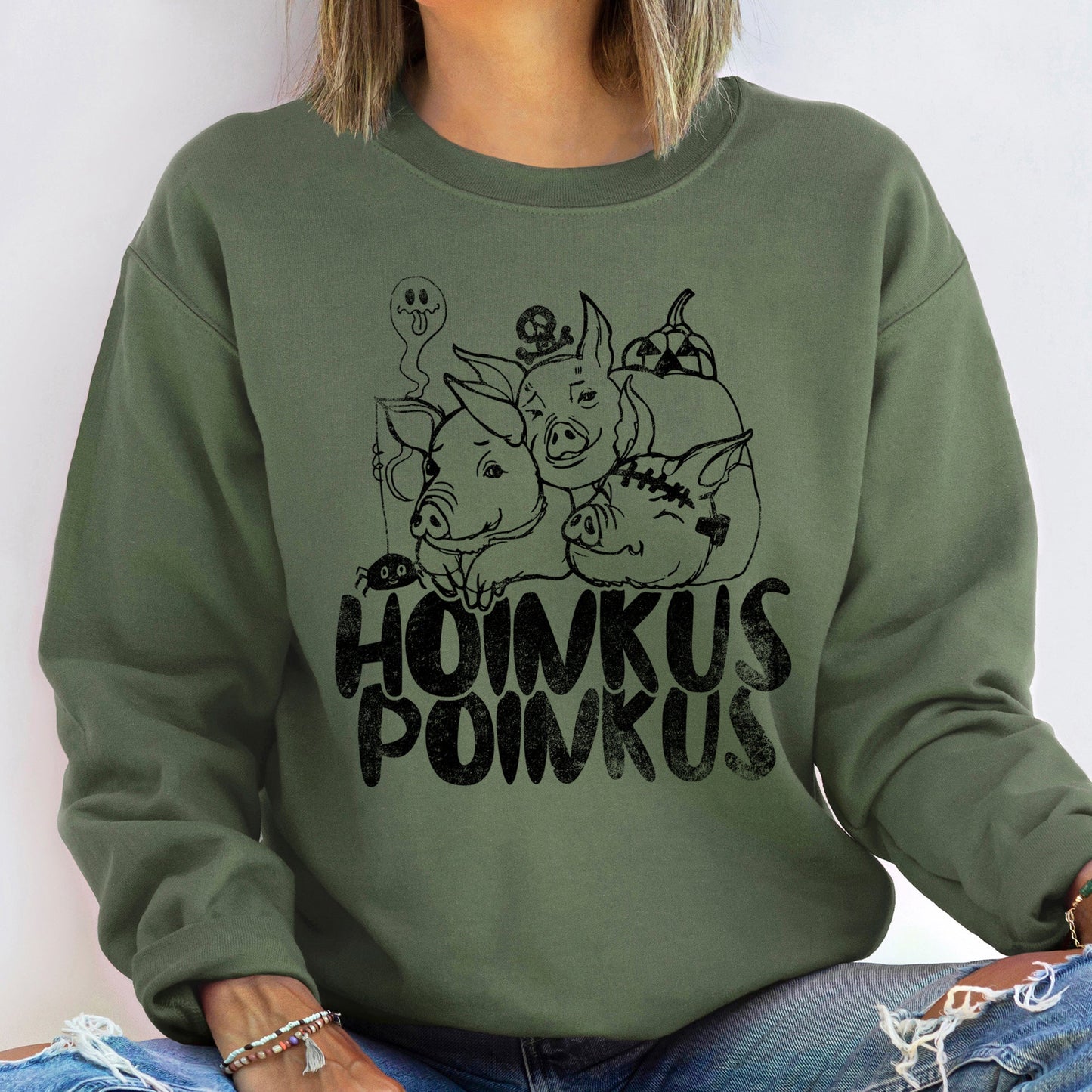 Hoinkus Poinkus Halloween Sweatshirt Soft Fleece Graphic Sweatshirt