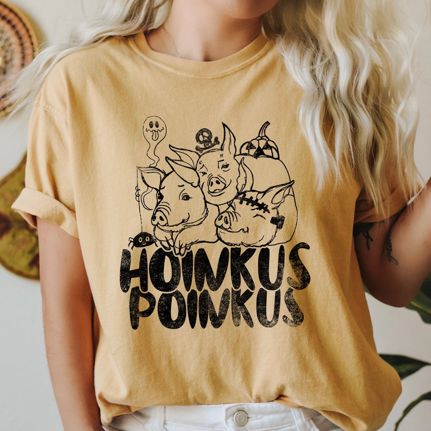Retro Halloween Comfort Colors T-shirt Hoinkus Poinkus