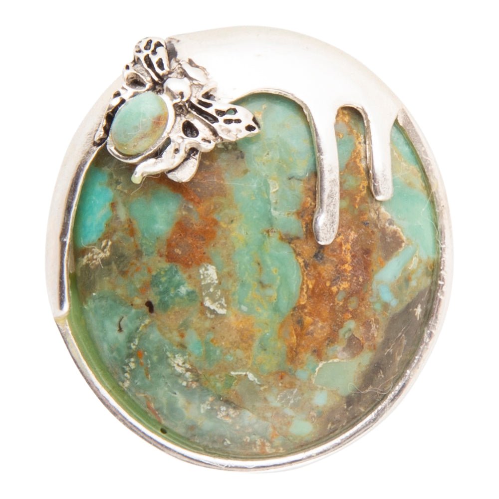 Blue Turquoise Honey Bee Sterling Silver Ring Honey Bee