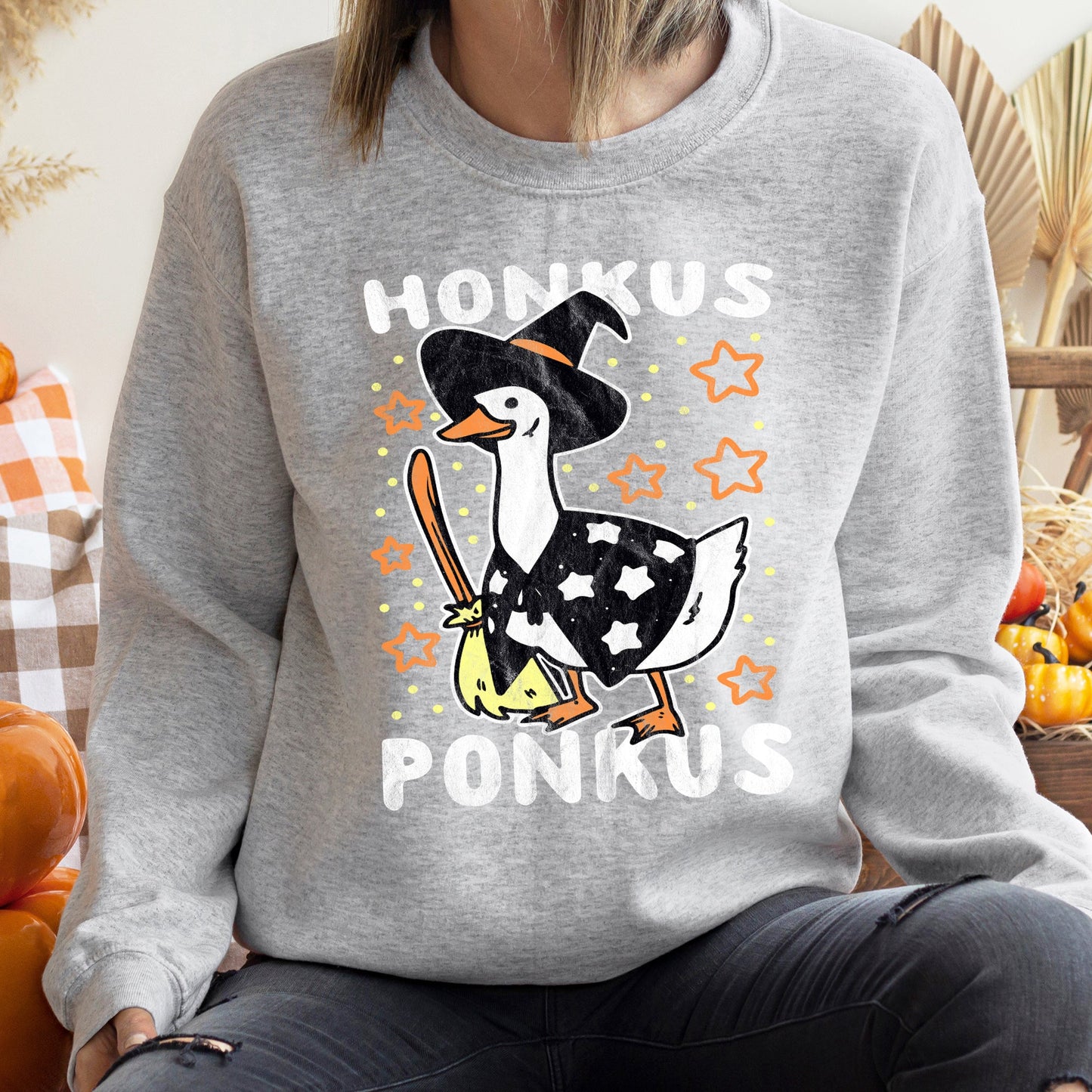 Honkus Ponkus Halloween Sweatshirt Unisex Cotton/Polyester Blend