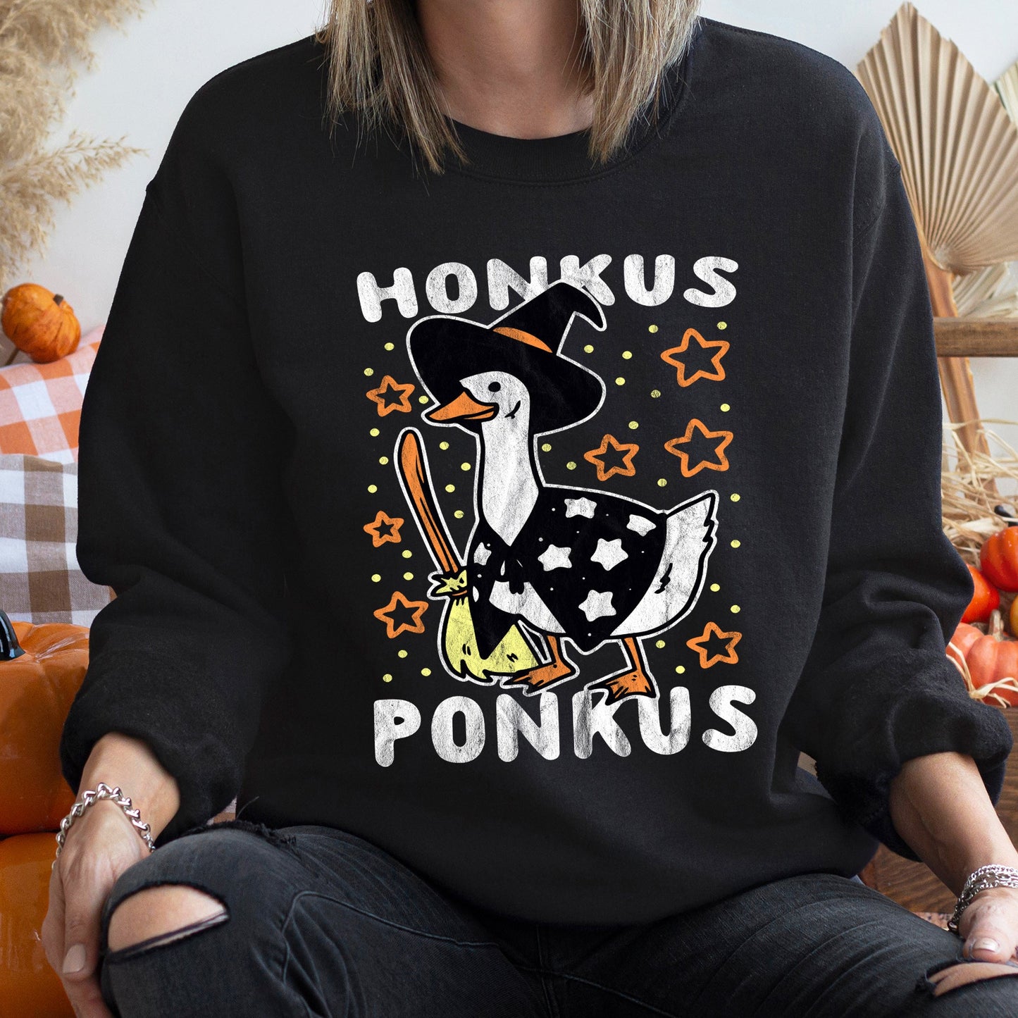 Honkus Ponkus Halloween Sweatshirt Unisex Cotton/Polyester Blend