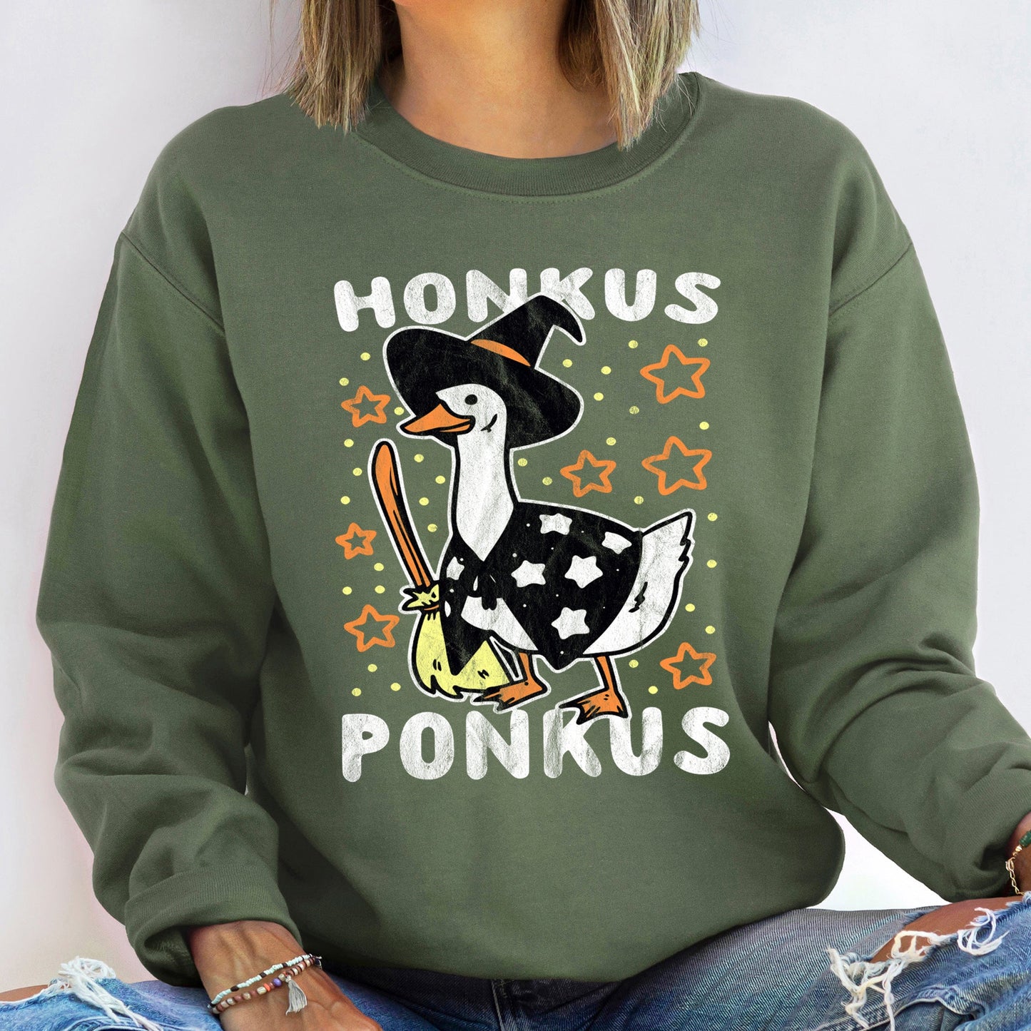 Honkus Ponkus Halloween Sweatshirt Unisex Cotton/Polyester Blend