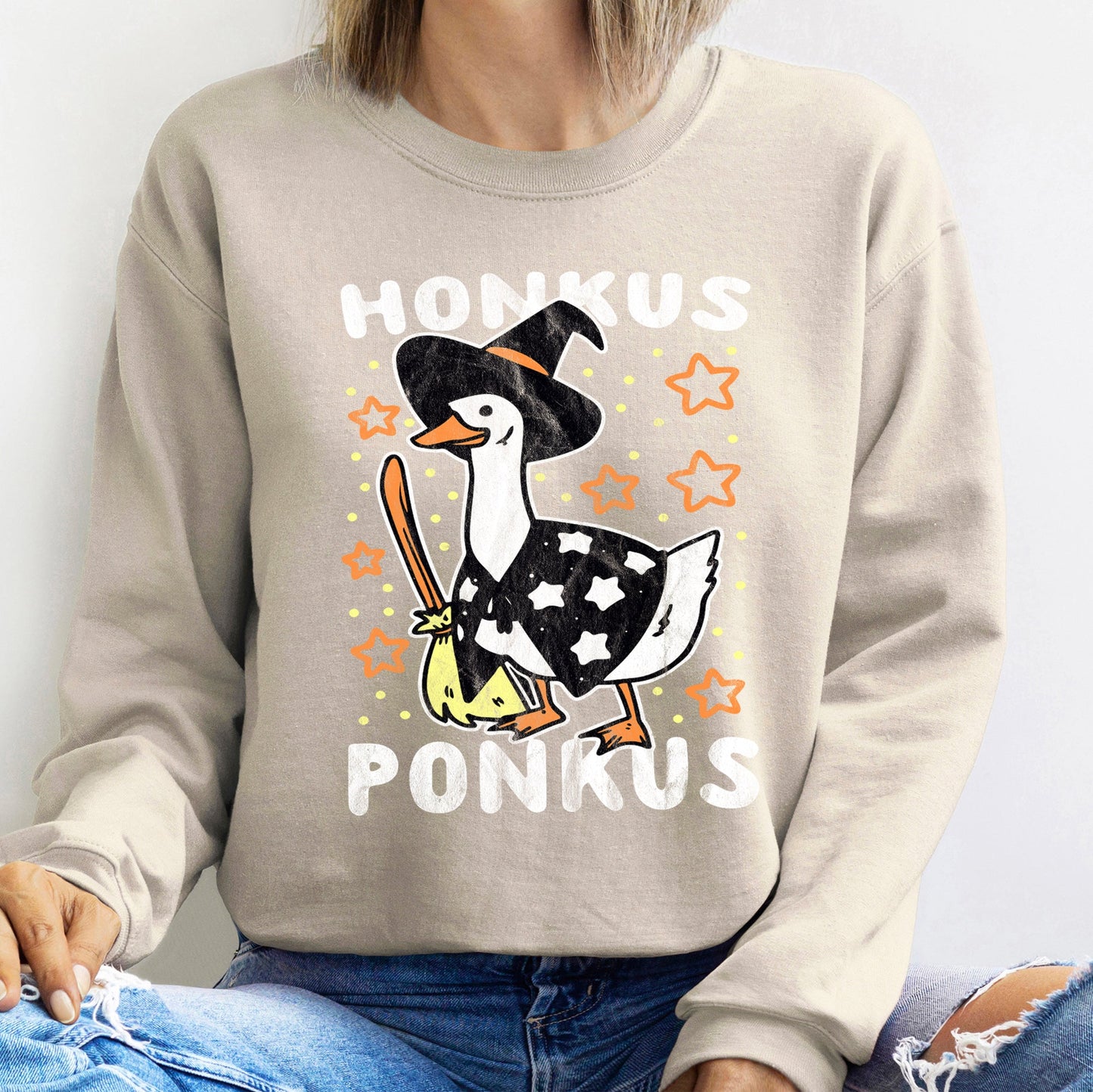 Honkus Ponkus Halloween Sweatshirt Unisex Cotton/Polyester Blend