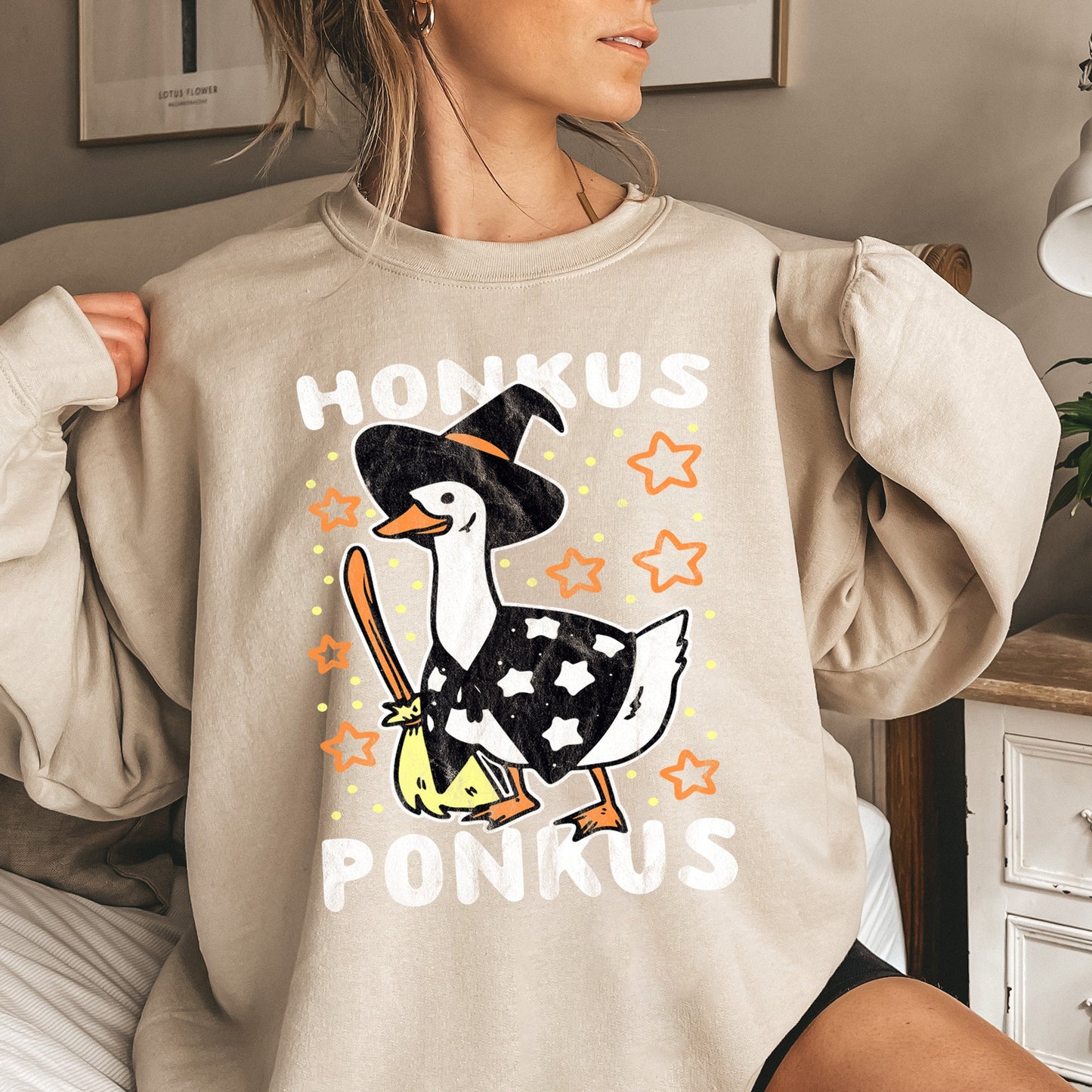 Honkus Ponkus Halloween Sweatshirt Unisex Cotton/Polyester Blend