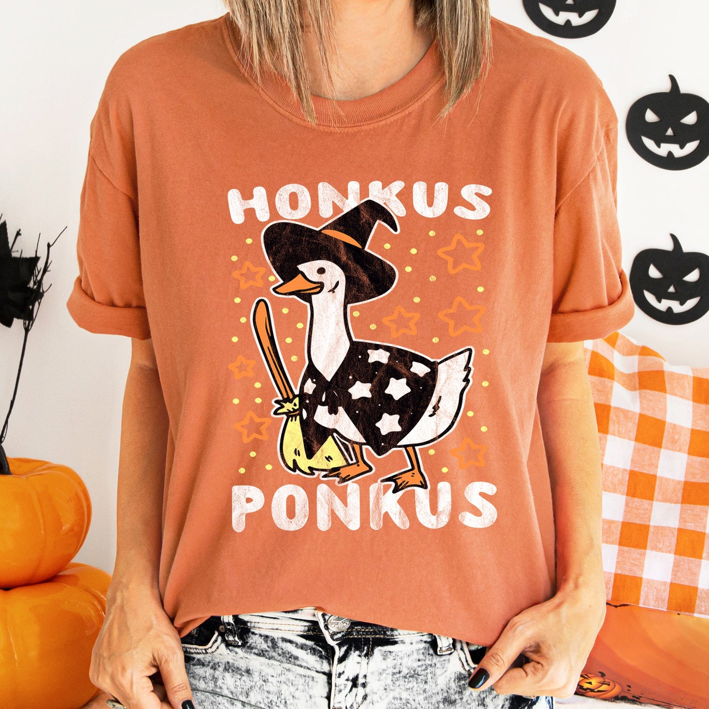 Retro Halloween Comfort Colors T-shirt Honkus Ponkus