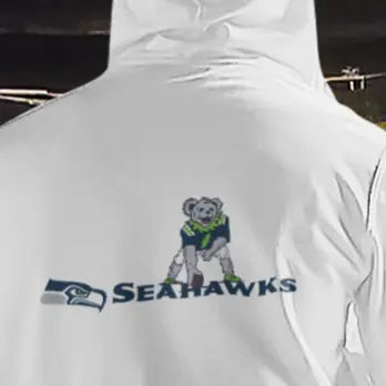Seattle Seahawks Dancing Bear Unisex Hoodie Two-Sided The Gridiron Collection