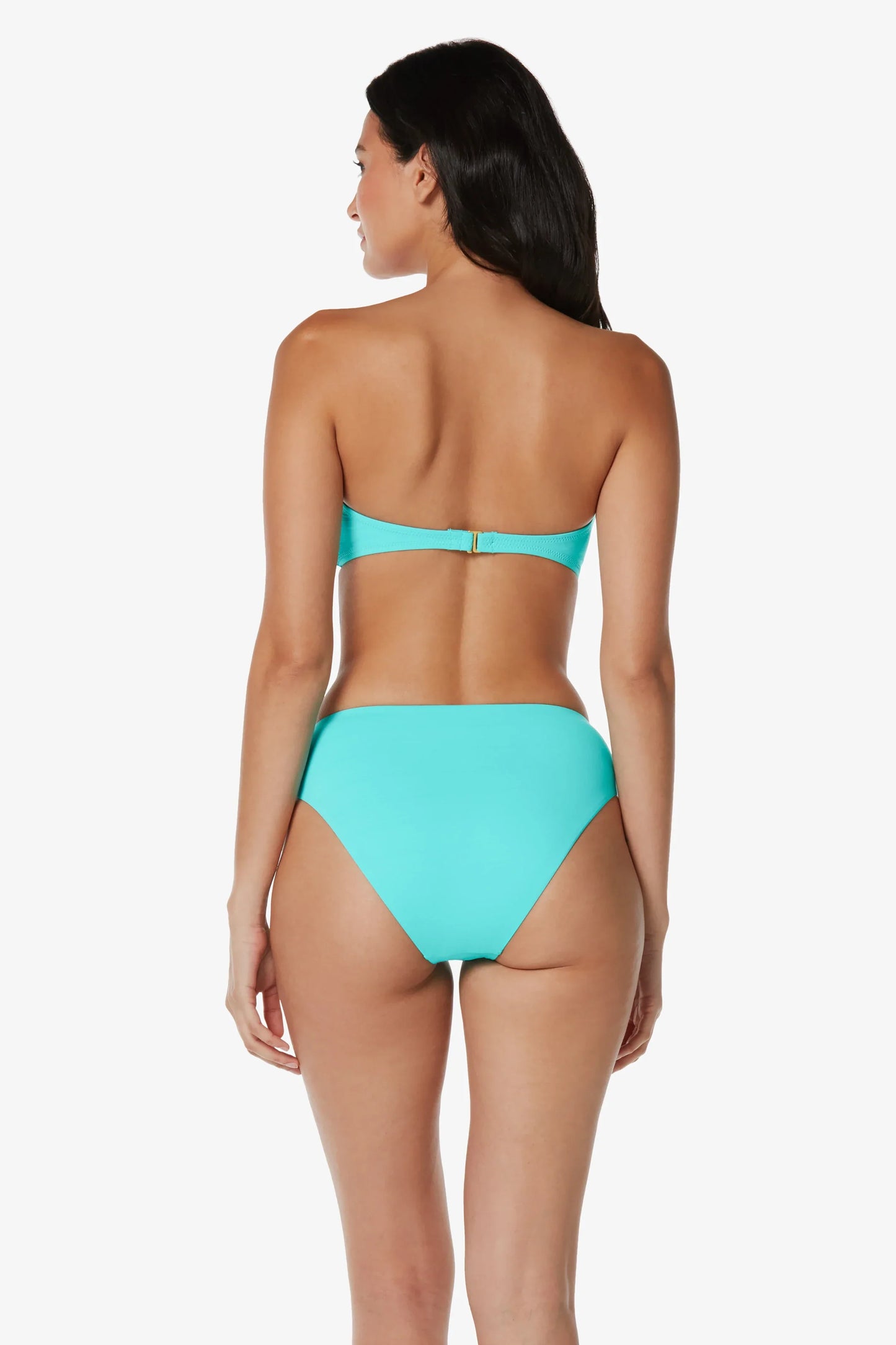 Shirred Bottom Textured Seafoam Aqua Swim Bottom Helen Jon