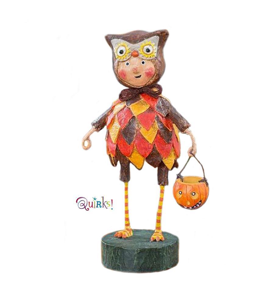 Hoot-N-Hollar Owl Halloween Resin Figurine Lori Mitchell