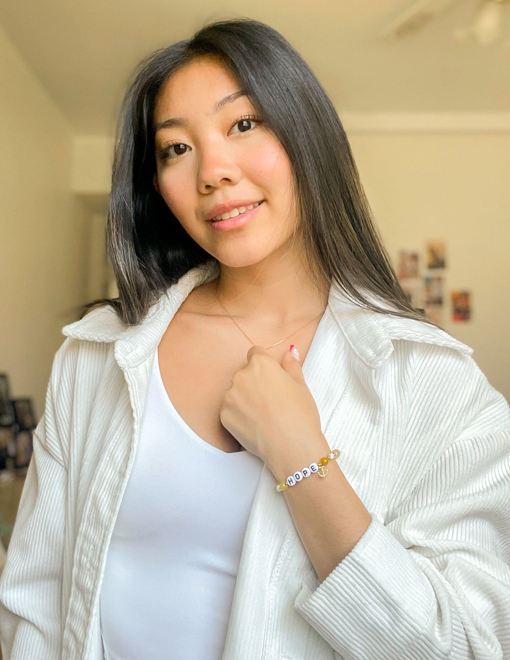Hope Middle Name Letter Bracelet Callie Shinoda