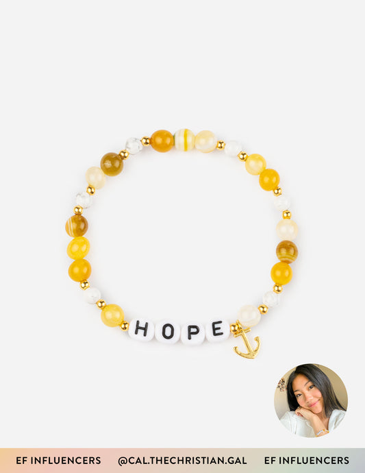 Hope Middle Name Letter Bracelet Callie Shinoda