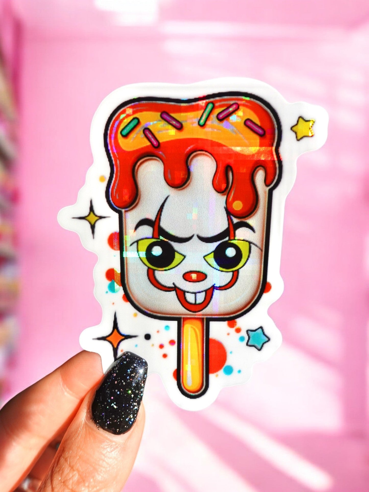 Horror Icecream Pop 3x3 Inch Halloween Sticker UntamedEgo LLC