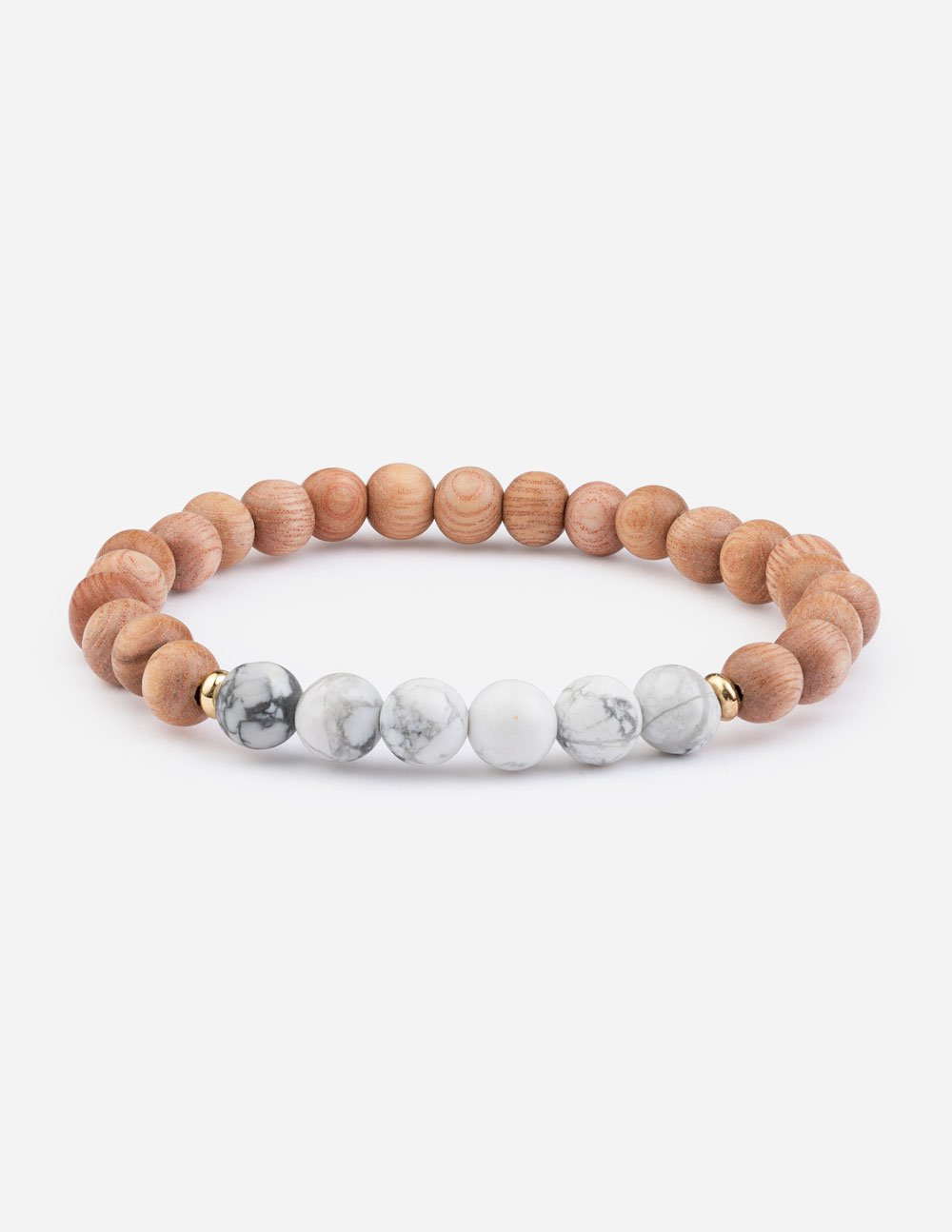 Howlite 8mm Bead Bracelet