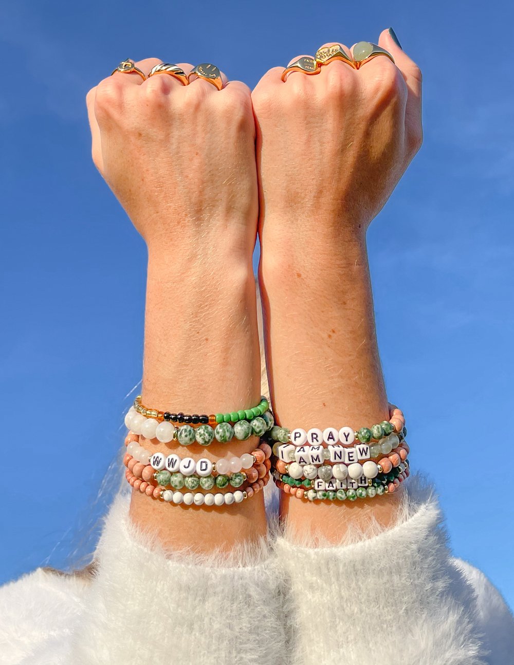 Howlite 8mm Bead Bracelet