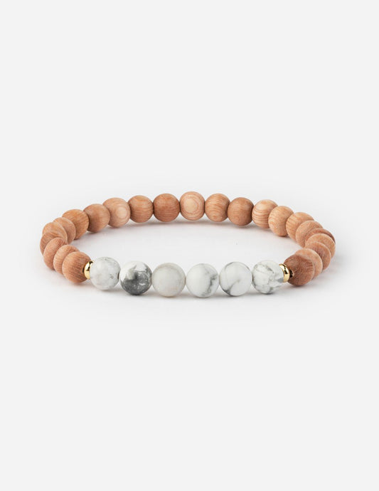 Howlite 8mm Beads Stacker Bracelet