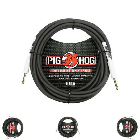 8mm Tour Grade Instrument Cable 18.6 FT Pig Hog PH186