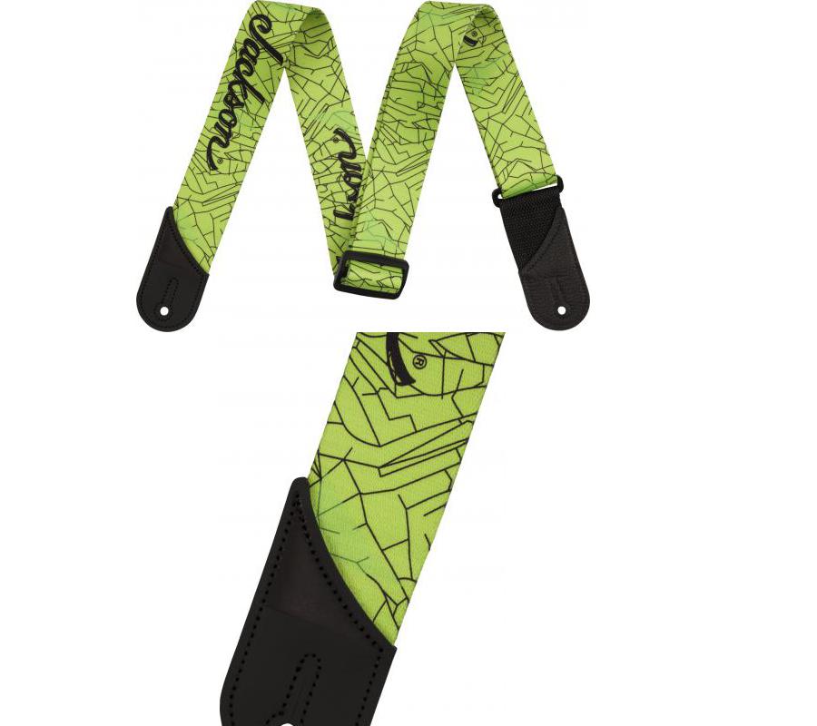 Jackson® Craca Jackson Cracked Mirror Guitar Strap, Adjustable, Green- NEW