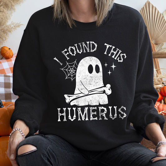 Humerus Ghost Vintage Halloween Sweatshirt Cotton Polyester Blend Refinery No. 1